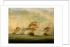 HMS 'Lynx' and 'Monkey' capturing three Danish luggers, 12 August 1809 by British School