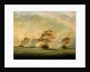 HMS 'Lynx' and 'Monkey' capturing three Danish luggers, 12 August 1809 by British School