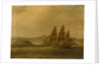 HMS 'Mercury' takes 'La Pugliese' in Barletta, 7 September 1809 by William John Huggins