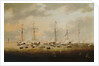 British and American gunboats in action on Lake Borgne, 14 December 1814 by Thomas Lyde Hornbrook