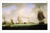George IV on Board the 'Lightning', the first post office steam packet to Dublin, 12 August 1821 by William John Huggins