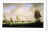 George IV on Board the 'Lightning', the first post office steam packet to Dublin, 12 August 1821 by William John Huggins