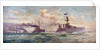 HMS 'Cardiff ' leading the  German High Seas Fleet to surrender in the Firth of Forth, 21 November 1918 by Charles Dixon