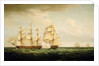 HMS 'Pearl' and the 'Santa Monica', 14 September 1779 by Thomas Whitcombe