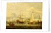 Peter the Great inspecting a ship at Amsterdam by Abraham Storck