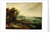 A landscape with a village on the bank of a river by Jan Err:520 Brueghel the Elder