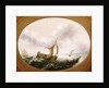 Dutch boats in a strong breeze by Hans Goderis