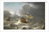 Dutch ships in a gale by Jan Porcellis