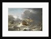 Dutch ships in a gale by Jan Porcellis