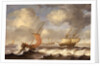 Dutch ships in a breeze by Monogrammist DW