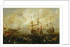 Action between English and Spanish ships by Andries van Eertvelt