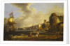 The port of Genoa by Adriaan van der Cabel