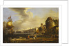 The port of Genoa by Adriaan van der Cabel