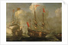 Spanish ships at anchor by Sebastian Castro