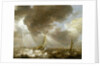 Dutch fishing boats in a fresh breeze by Bonaventura Peeters the Elder