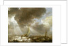 Dutch fishing boats in a fresh breeze by Bonaventura Peeters the Elder