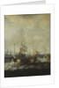 Dutch Indiamen passing herring busses by Bonaventura Peeters the Elder