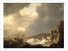 Ships wrecked on a rocky shore by Hendrick Staets
