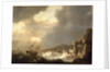 Ships wrecked on a rocky shore by Hendrick Staets