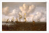 A Dutch ship before the wind by Joachim de Vries