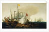 Spanish Men-of-War engaging barbary corsairs by Cornelis Hendriksz Vroom