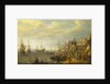 Dutch ships at anchor off a fortified Scandinavian town by Adam Willaerts