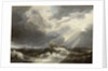 Sunlight on a stormy sea by Bonaventura Peeters the Elder