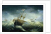 English ships in a rough sea by Claes Wou