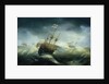 English ships in a rough sea by Claes Wou