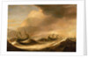 Ships in a heavy sea running before a storm by Pieter Mulier