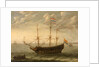 A Zeeland ship at anchor by Abraham Willaerts