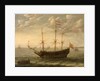 A Zeeland ship at anchor by Abraham Willaerts