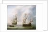A galley and a man-of-war by Jacob Adriaensz Bellevois