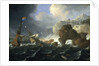 Ships and a galley wrecked on a rocky coast by Jan Peeters