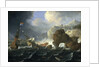 Ships and a galley wrecked on a rocky coast by Jan Peeters
