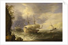 Shipping off a rocky coast by Pieter van den Velde