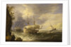 Shipping off a rocky coast by Pieter van den Velde