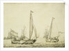 Two Dutch boeier yachts under sail by Willem van de Velde the Elder