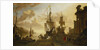 Shipping at Leghorn by Hendrik van Minderhout