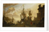 Shipping at Leghorn by Hendrik van Minderhout