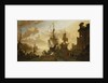 Shipping at Leghorn by Hendrik van Minderhout