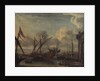 A galley off a mediterranean port by Lorenzo A. Castro