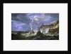 A ship wrecked in a storm off a rocky coast by Pieter Mulier