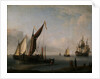 Dutch craft ashore by Willem Van de Velde the Younger