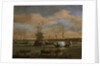 An English Merchant ship in a mediterranean harbour by Willem Van de Velde the Younger