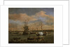 An English Merchant ship in a mediterranean harbour by Willem Van de Velde the Younger