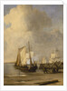 Calm: a kaag coming ashore by Willem Van de Velde the Younger