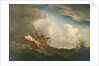 English ships at sea beating to windward in a gale by Willem Van de Velde the Younger