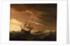 An English ship lying-to in a gale by Willem Van de Velde the Younger
