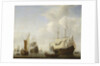 Calm: a Dutch flagship coming to anchor by Willem Van de Velde the Younger
